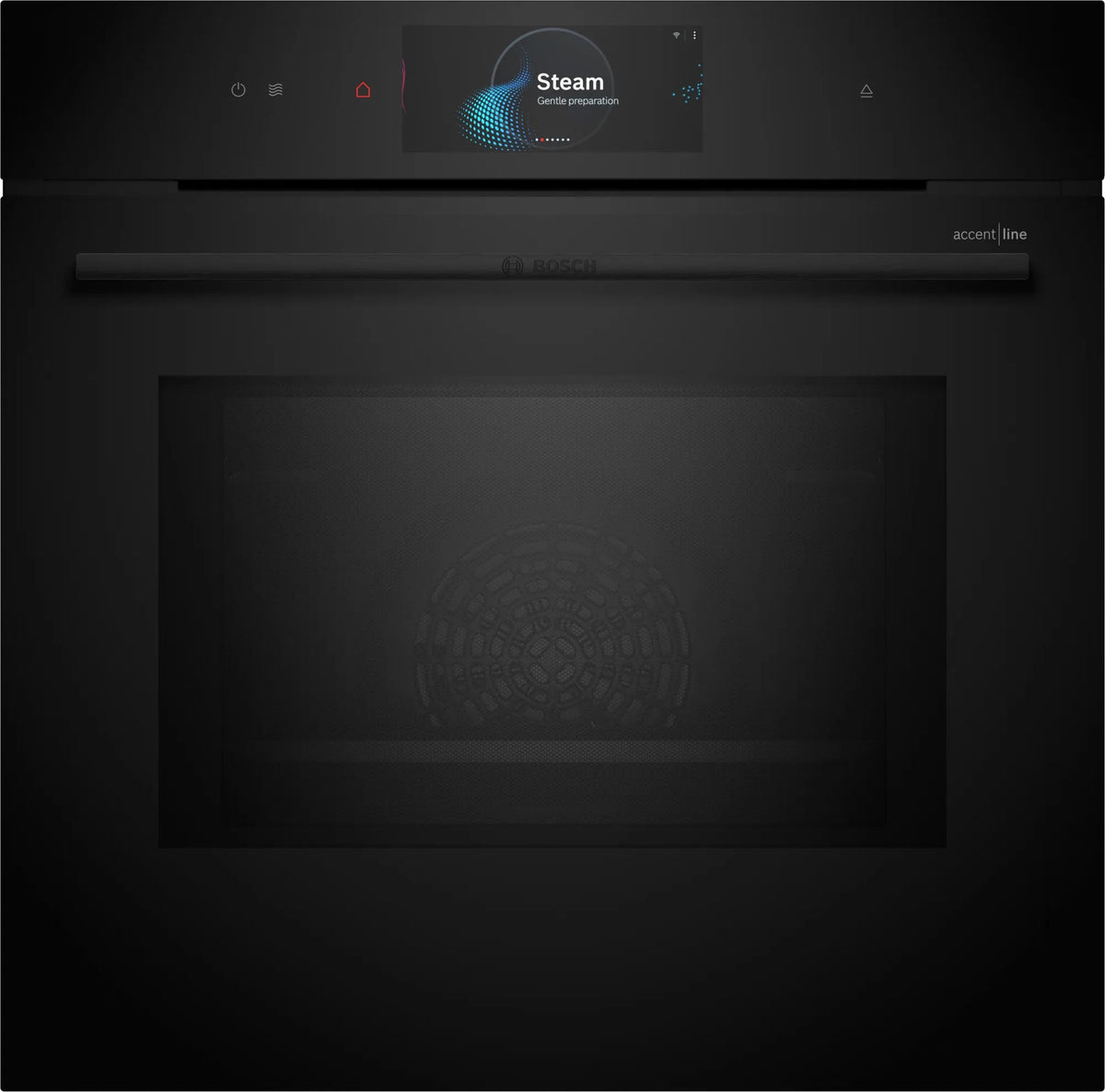 Bosch Series 8 60cm Accentline Pyrolytic Oven with Added Steam and Microwave Black HNG978QB1A