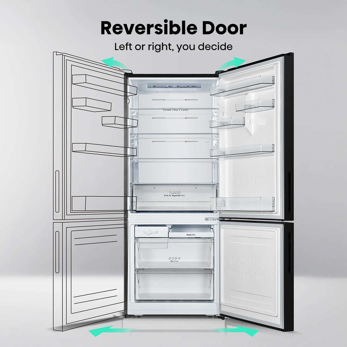 Hisense 417L Bottom Mount Refrigerator HRBM419B | Greater Sydney Only
