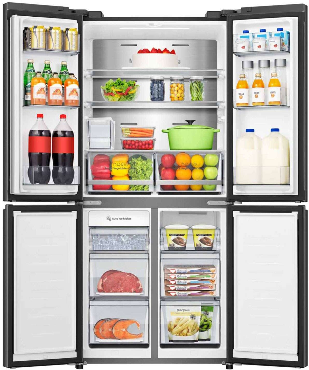 Hisense 483L PureFlat French Door Refrigerator HRCD483TBW | Greater Sydney Only