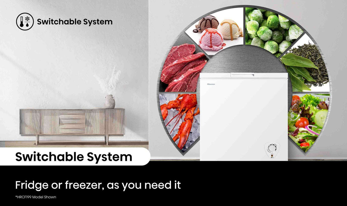 Hisense 145L White Hybrid Chest Freezer HRCF146 | Greater Sydney Only