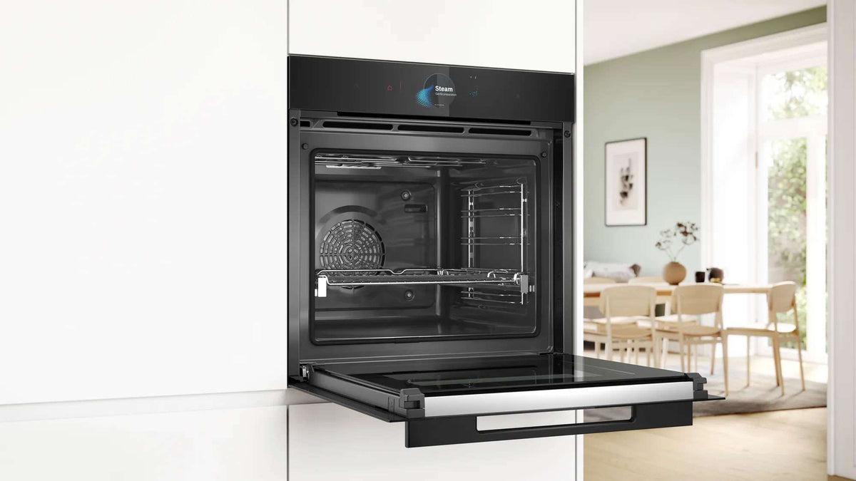 Bosch Series 8 60cm Accentline Pyrolytic Steam Oven Black HRG978NB1A