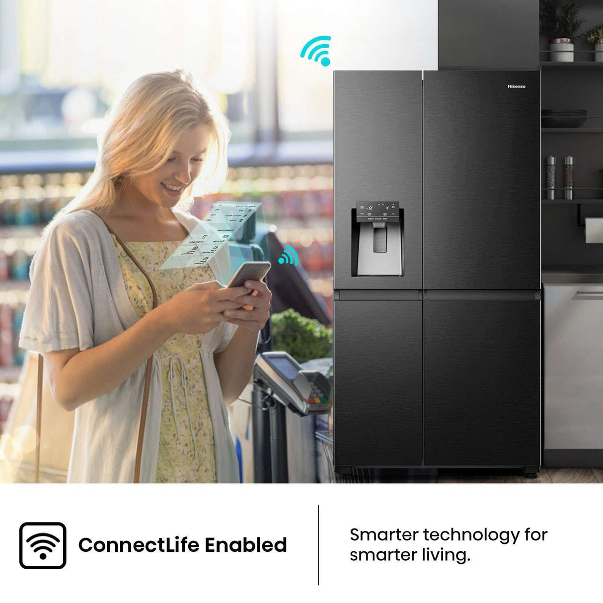 Hisense 632L Side by Side Refrigerator HRSBS633BW | Greater Sydney Only