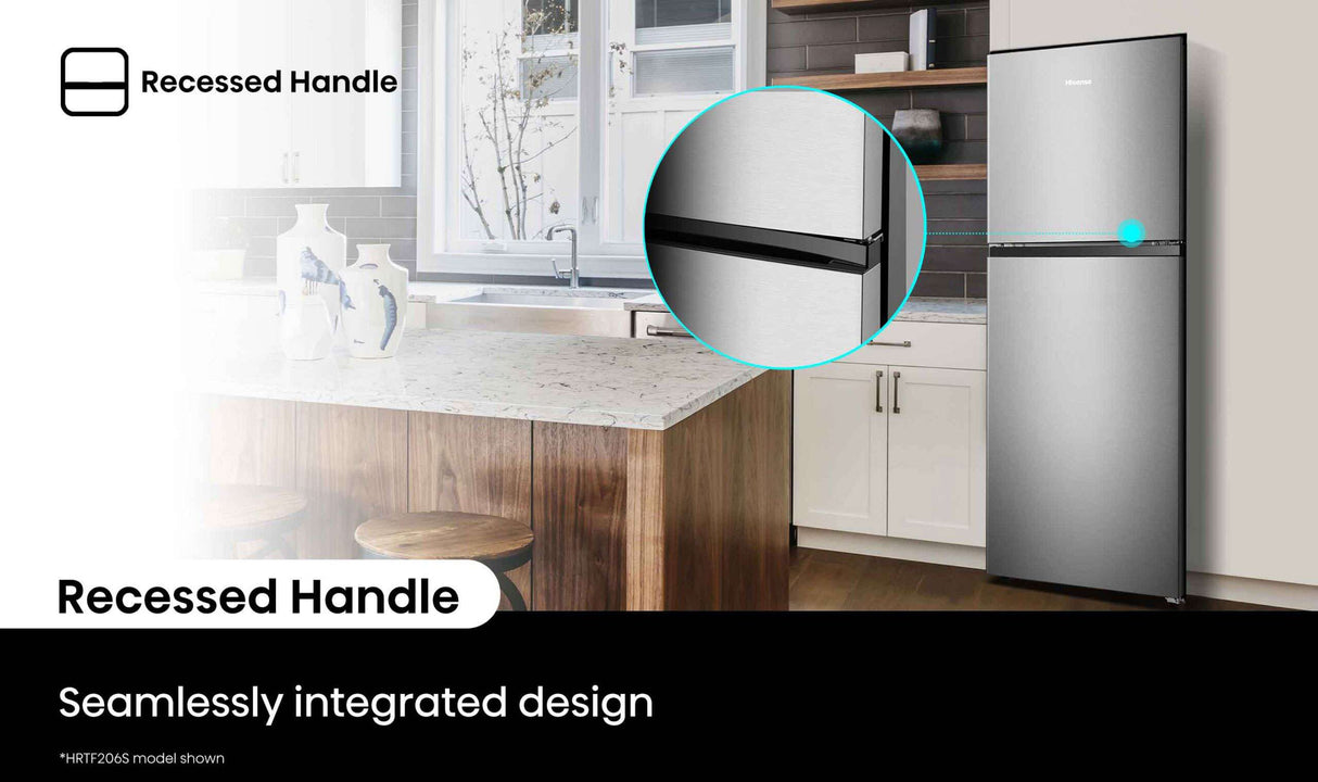 Hisense 205L Top Mount Refrigerator Silver HRTF206S | Greater Sydney Only