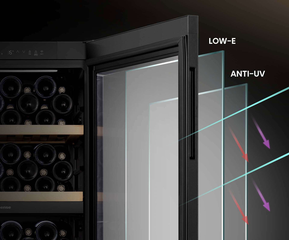 Hisense 108 Bottle Dual Zone Wine Cabinet Fridge HRWC108B | Greater Sydney Only