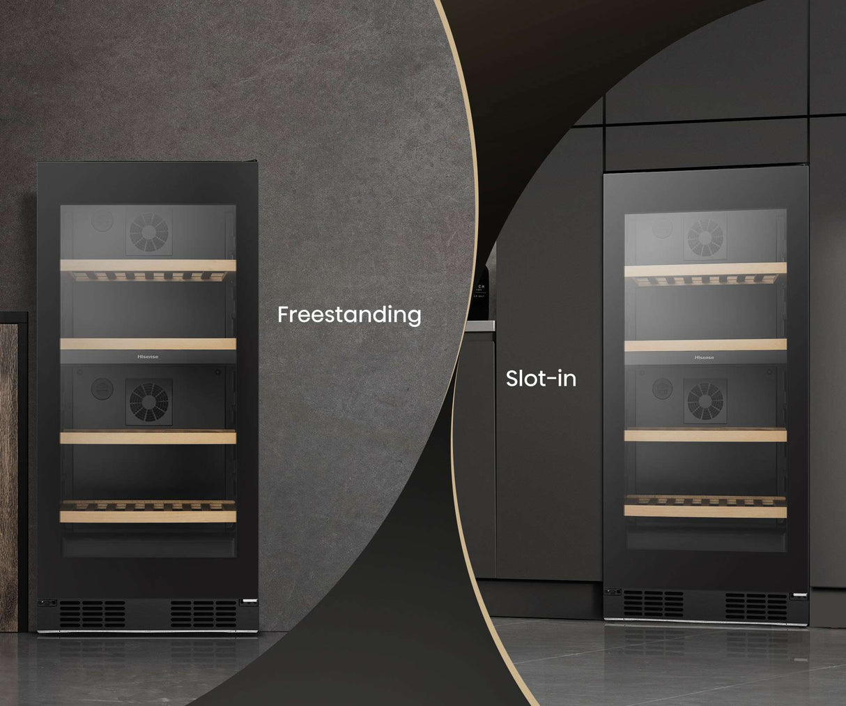 Hisense 108 Bottle Dual Zone Wine Cabinet Fridge HRWC108B | Greater Sydney Only