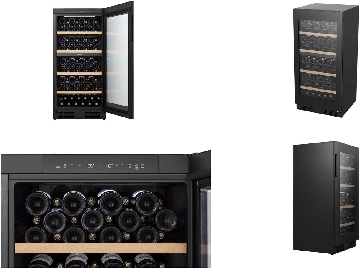 Hisense 108 Bottle Dual Zone Wine Cabinet Fridge HRWC108B | Greater Sydney Only