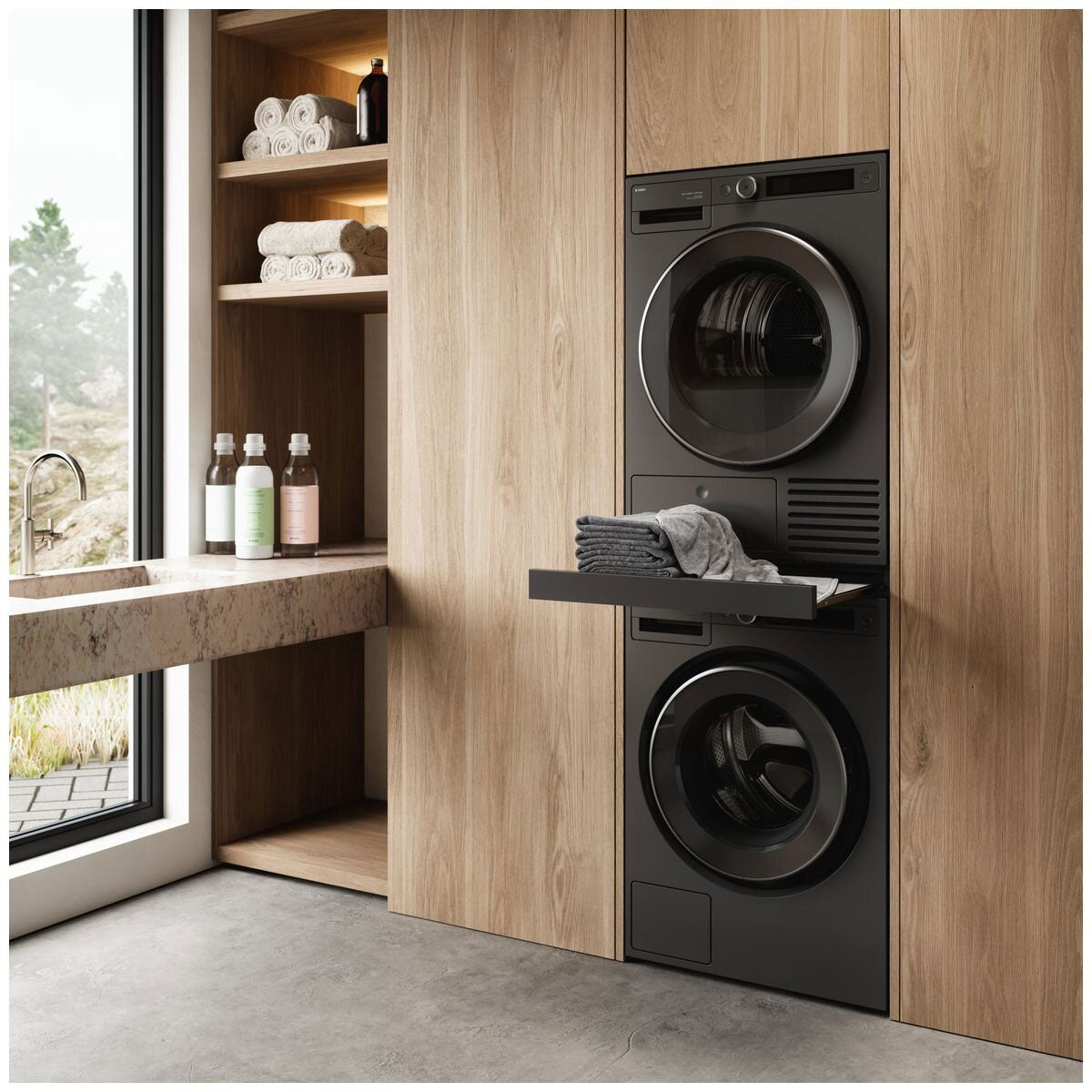 ASKO Laundry Stacking Kit Shelf Graphite Black HS60G