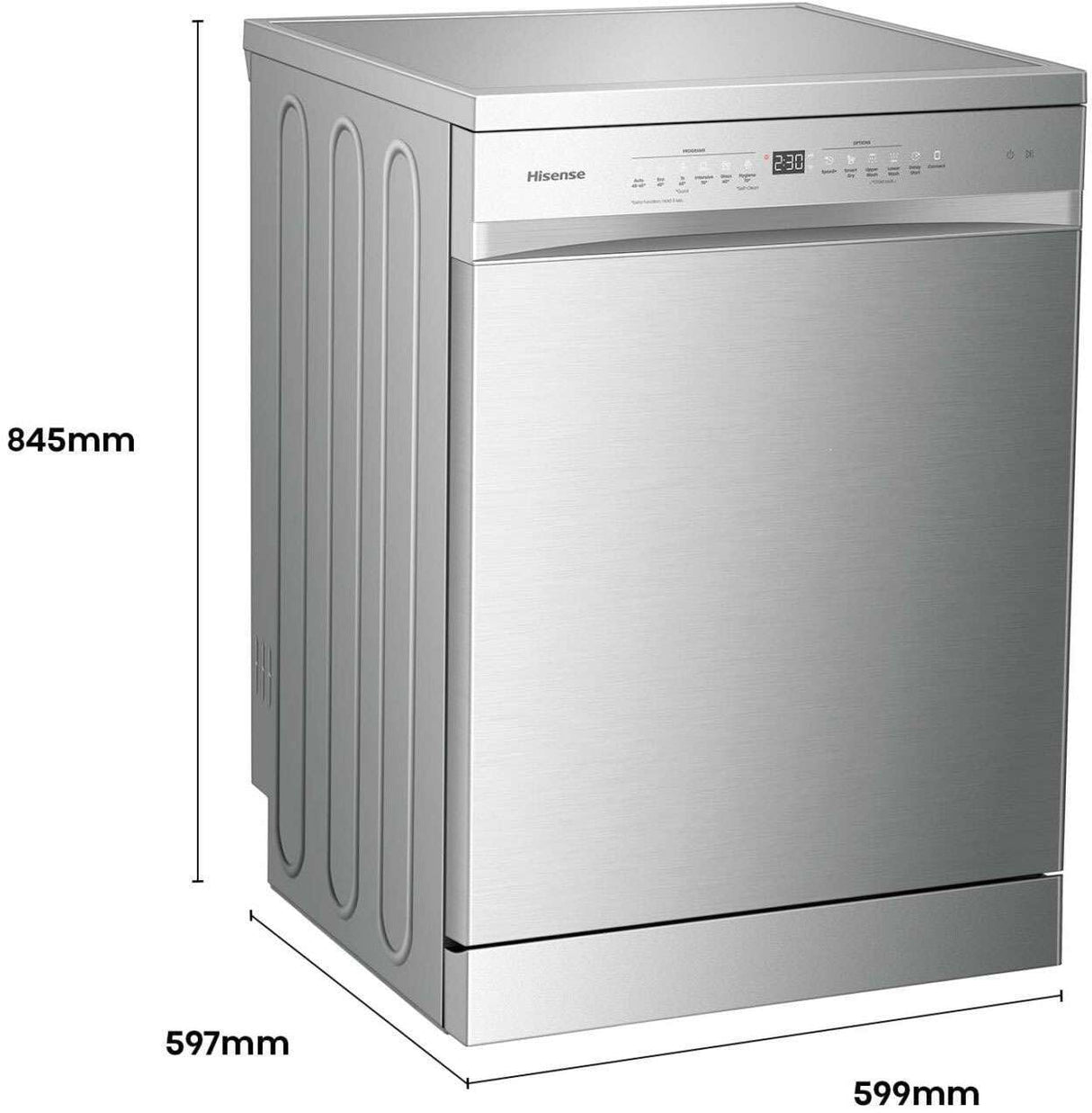 Hisense 60cm 16 Place Setting Freestanding Dishwasher Stainless Steel HSAA16FS