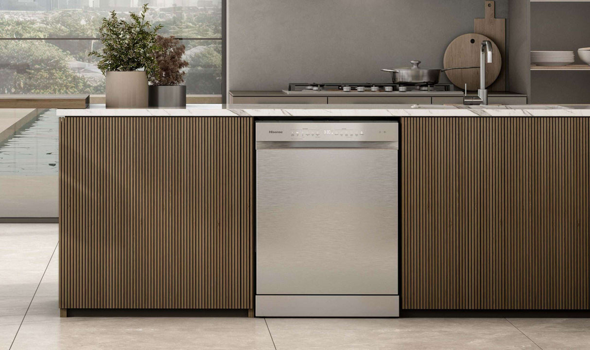 Hisense 60cm 16 Place Setting Freestanding Dishwasher Stainless Steel HSAA16FS