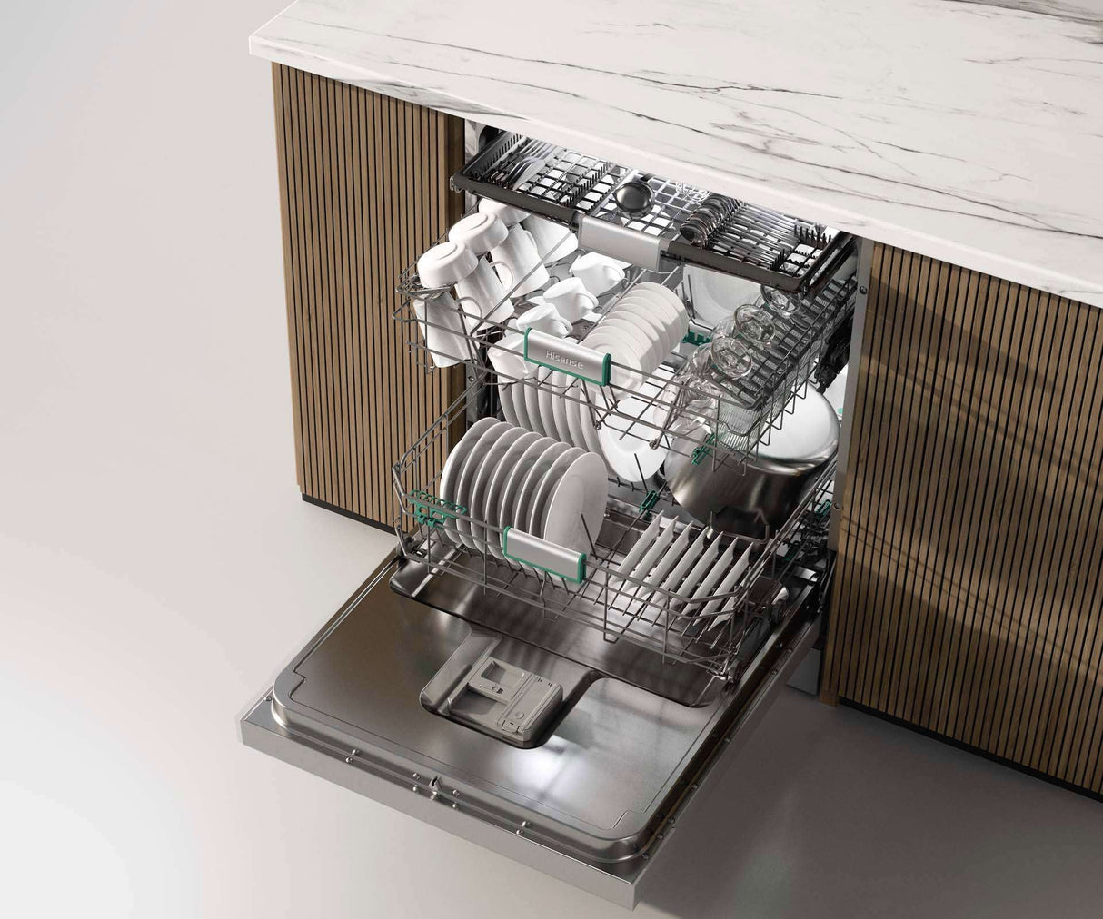 Hisense 60cm 16 Place Setting Freestanding Dishwasher Stainless Steel HSAA16FS