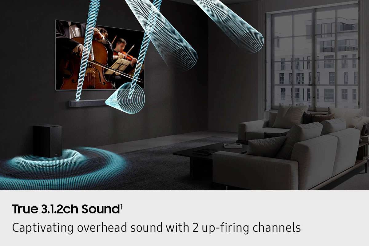 Samsung 3.1.2 Channel Q-Series Soundbar & Wireless Subwoofer HW-Q600H/XY