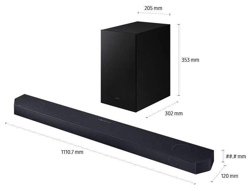 Samsung 3.1.2 Channel Q-Series Soundbar & Wireless Subwoofer HW-Q600H/XY