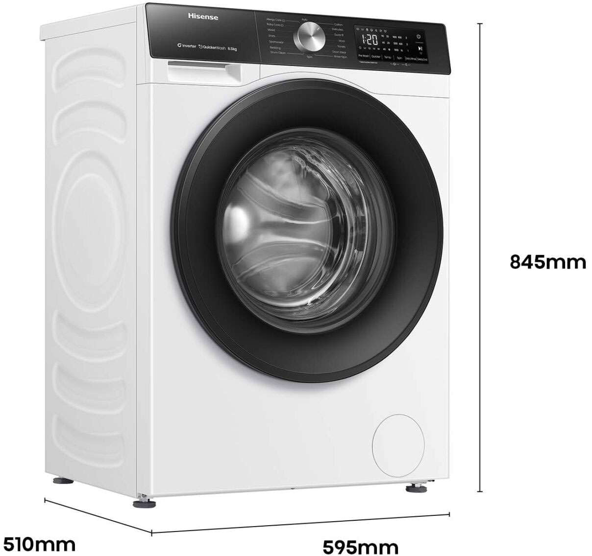 Hisense 8.5kg Front Load Washing Machine White HWF3S8514 | Greater Sydney Only