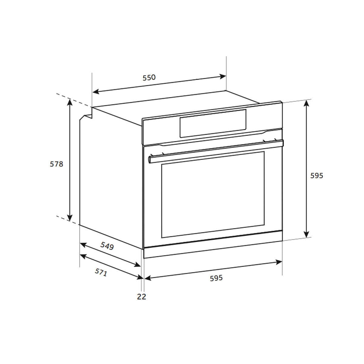 Haier 60cm 300 Series 7 Function Built-in Convection Oven Black HWO60S7MB5