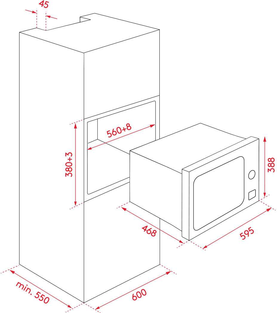 InAlto 34L Built-In Wall Convection Microwave IMC34BF
