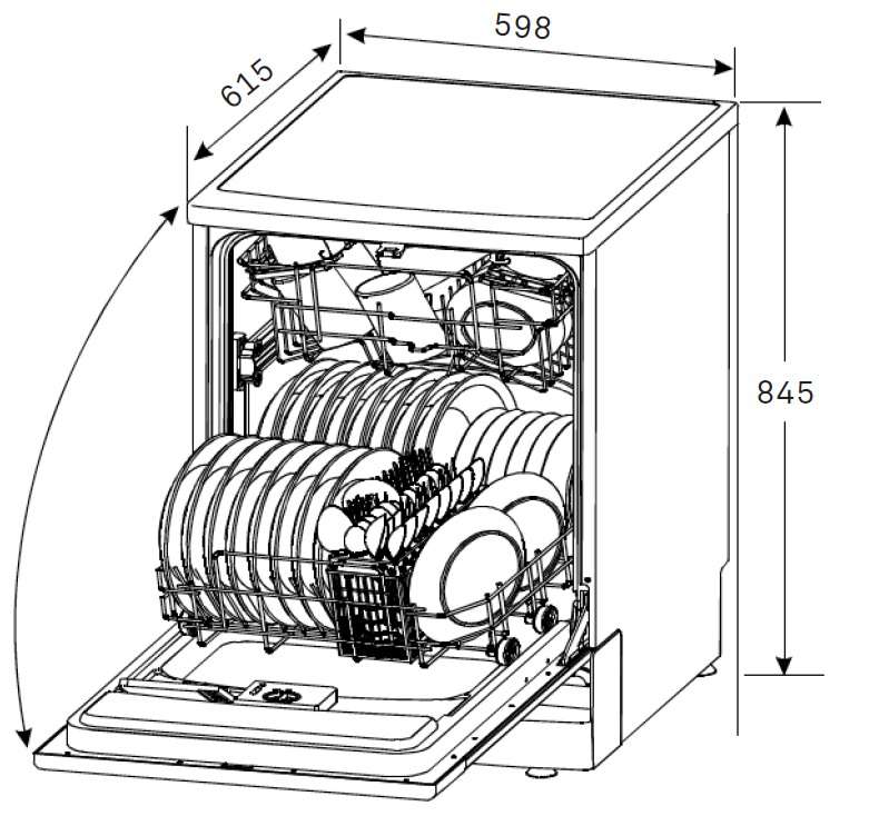 InAlto 60cm Stainless Steel Freestanding Dishwasher IDW7S