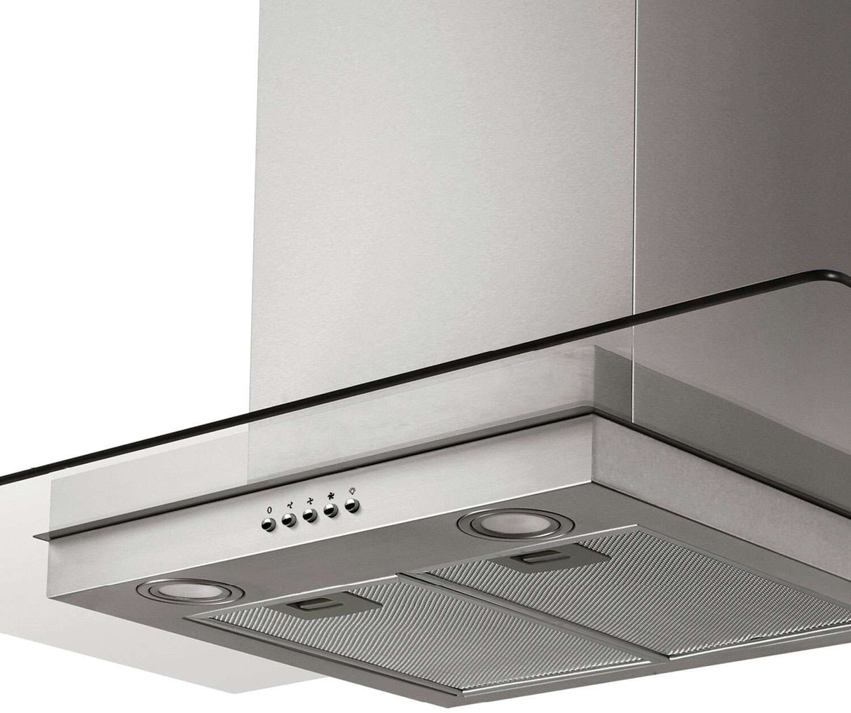 Inalto 90cm Flat Glass Canopy Rangehood IRGF90S