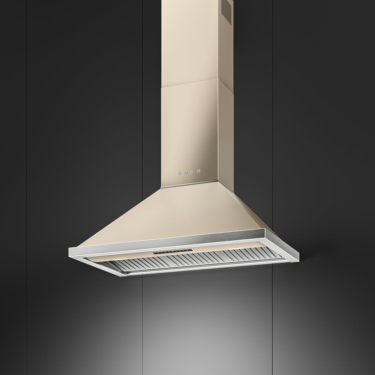 Smeg 90cm Portofino Canopy Rangehood Moonlight KCU94MLM