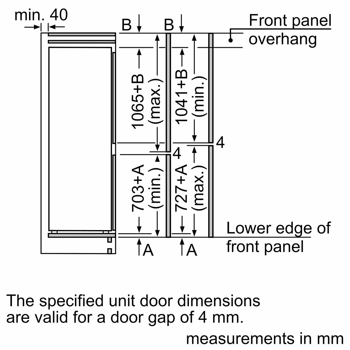 Bosch Series 6 254L Integrated Bottom Mount Fridge KIN86AD30A | Greater Sydney Only