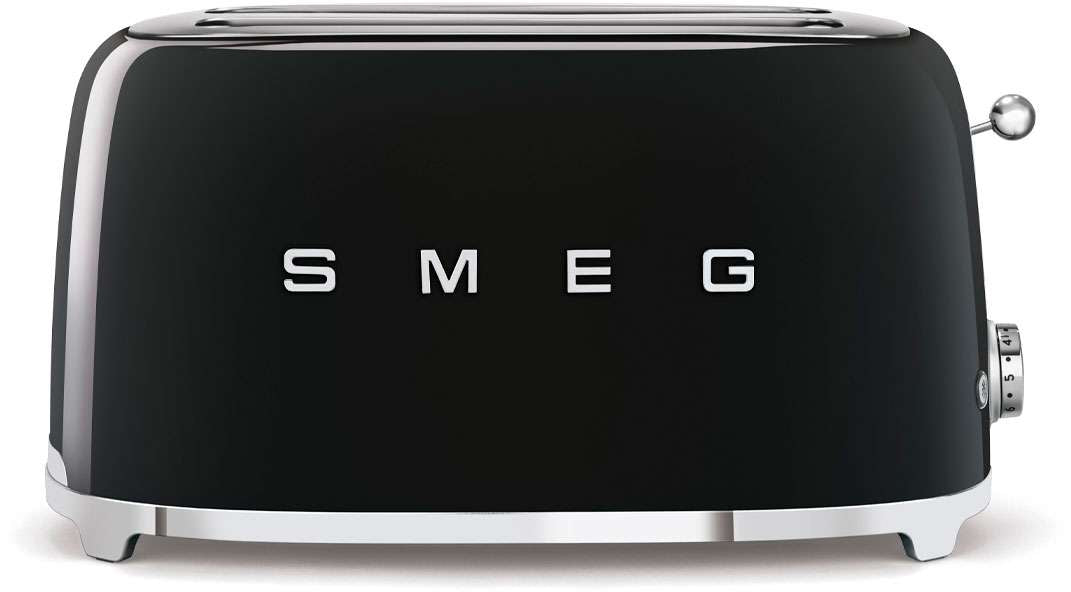 Smeg Kettle and 4 Slice Toaster Pack Black KLF03BLAUTSF01BLAU