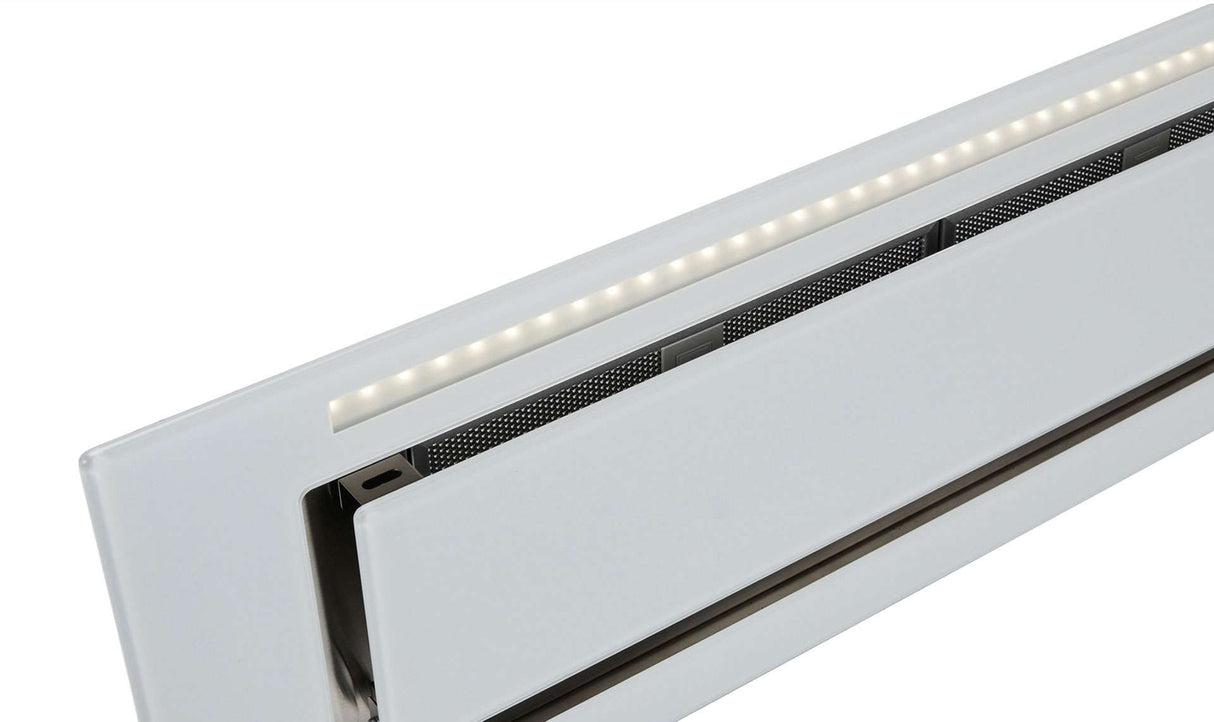 Schweigen 90cm Silent 1600m3/hr White Glass Undermount Rangehood KLS-9GLASSP
