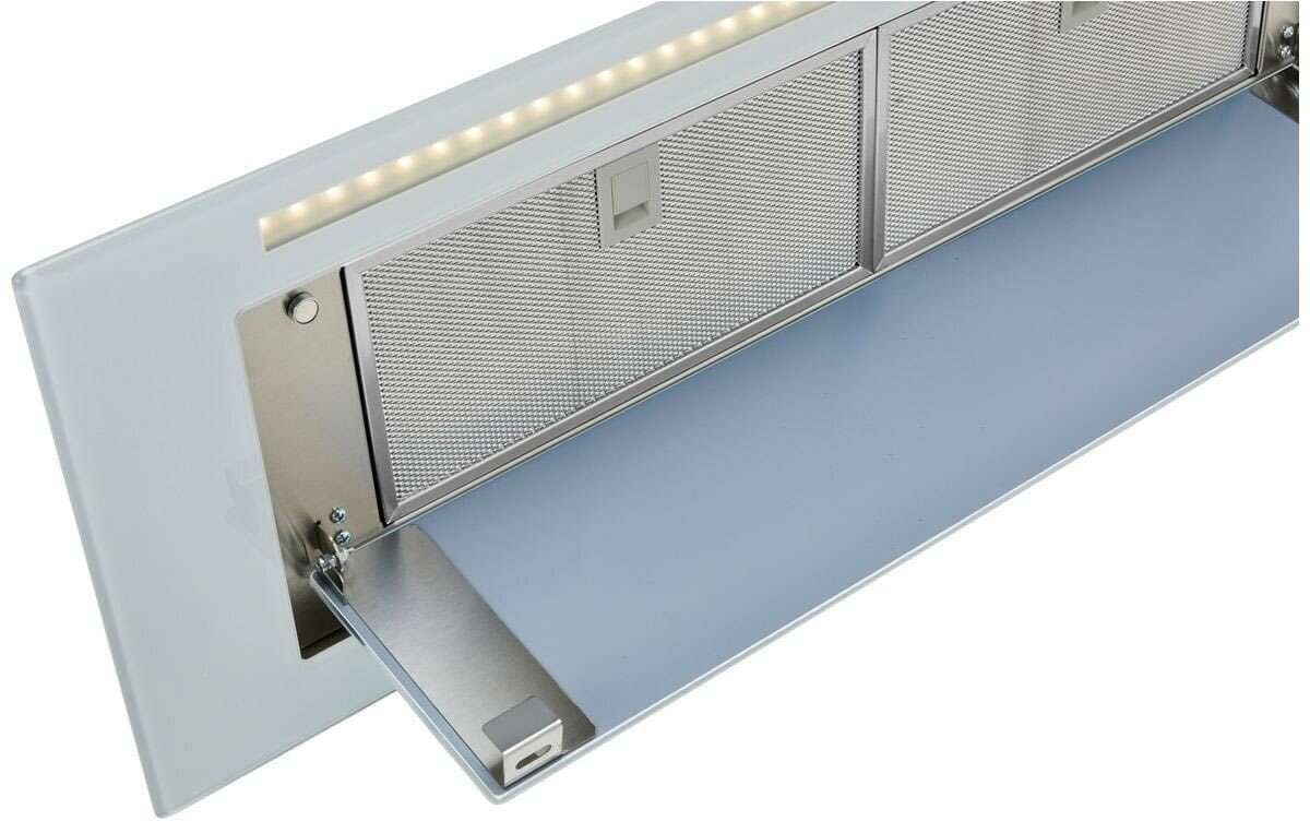 Schweigen 90cm Silent 900m3/hr White Glass Undermount Rangehood KLS-9GLASST