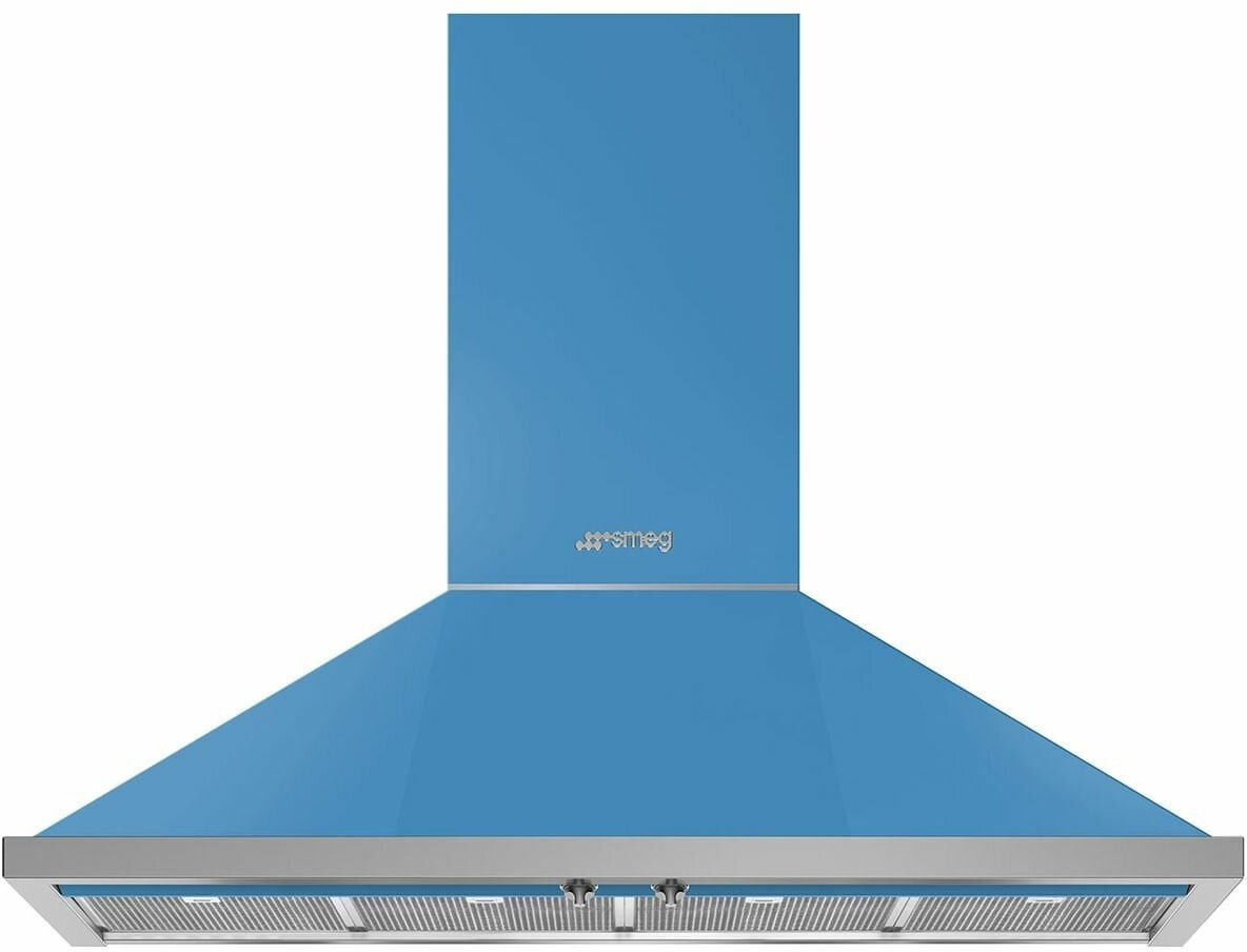 Smeg 120cm Portofino Canopy Rangehood Turquese KPFA12T