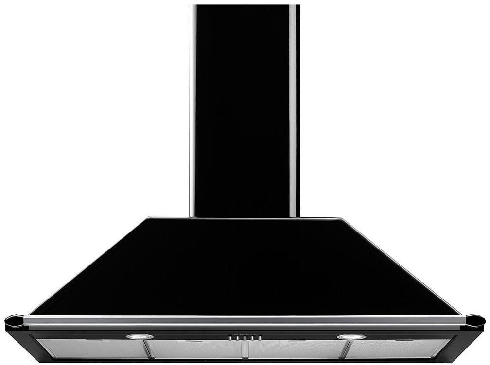 Smeg 110cm Victoria Aesthetic Canopy Rangehood Black KT110BLA