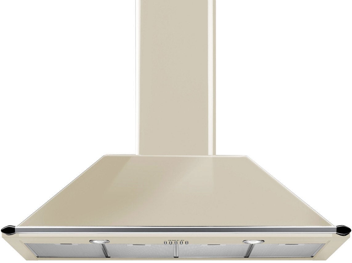 Smeg 110cm Victoria Aesthetic Canopy Rangehood Cream KT110PA