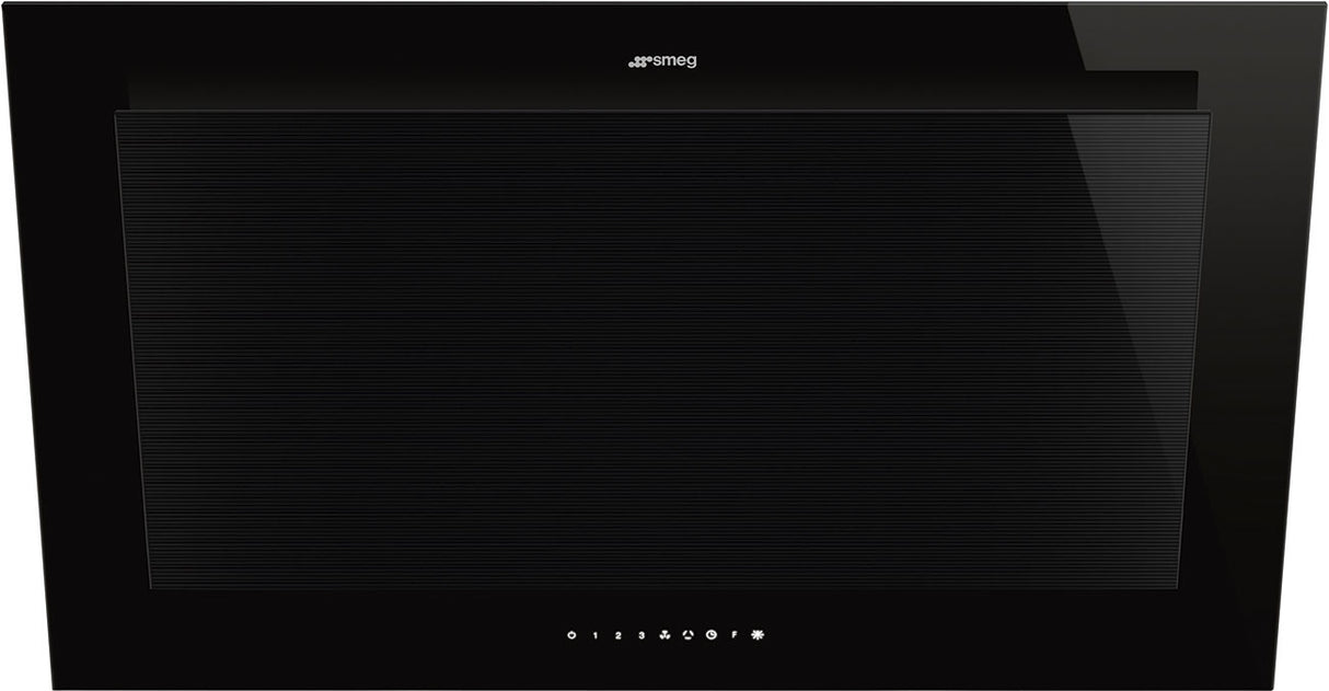 Smeg Linea 90cm Vertical Rangehood Black KV194B3