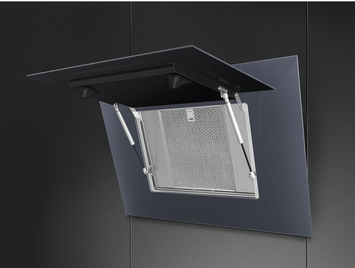 Smeg Linea 90cm Vertical Rangehood Neptune Grey KV194G