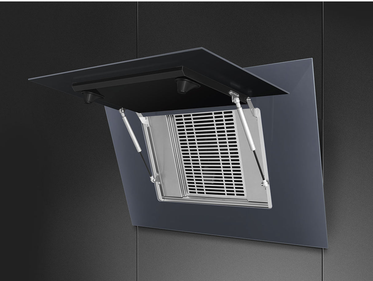 Smeg Linea 90cm Vertical Rangehood Neptune Grey KV194G