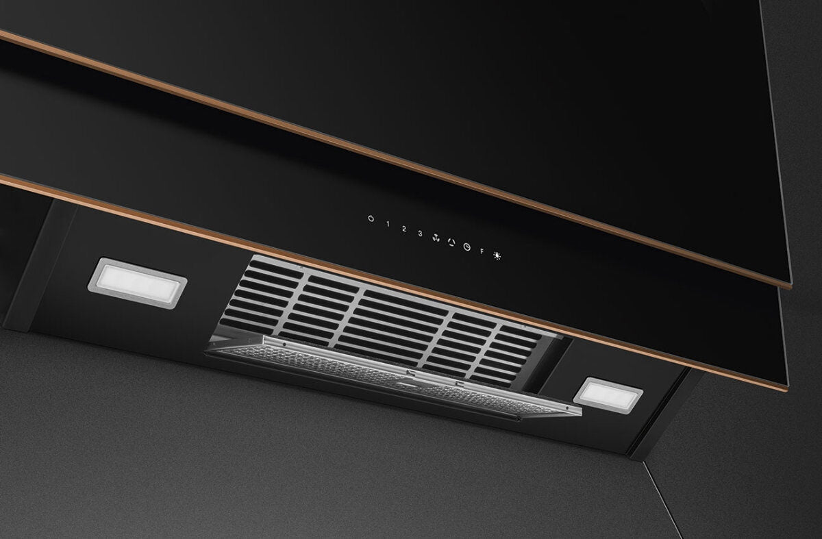 Smeg 90cm Dolce Stil NOVO Wall Mount Rangehood Copper Trim KV694R