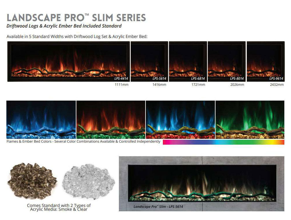 Modern Flames Landscape Slim 44" Fireplace LPS-4414V2/INT | Greater Sydney Only