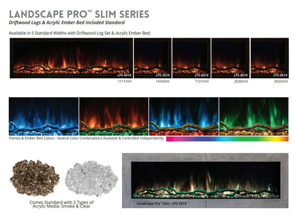 Modern Flames Landscape Slim 56" Fireplace LPS-5614V2/INT | Greater Sydney Only