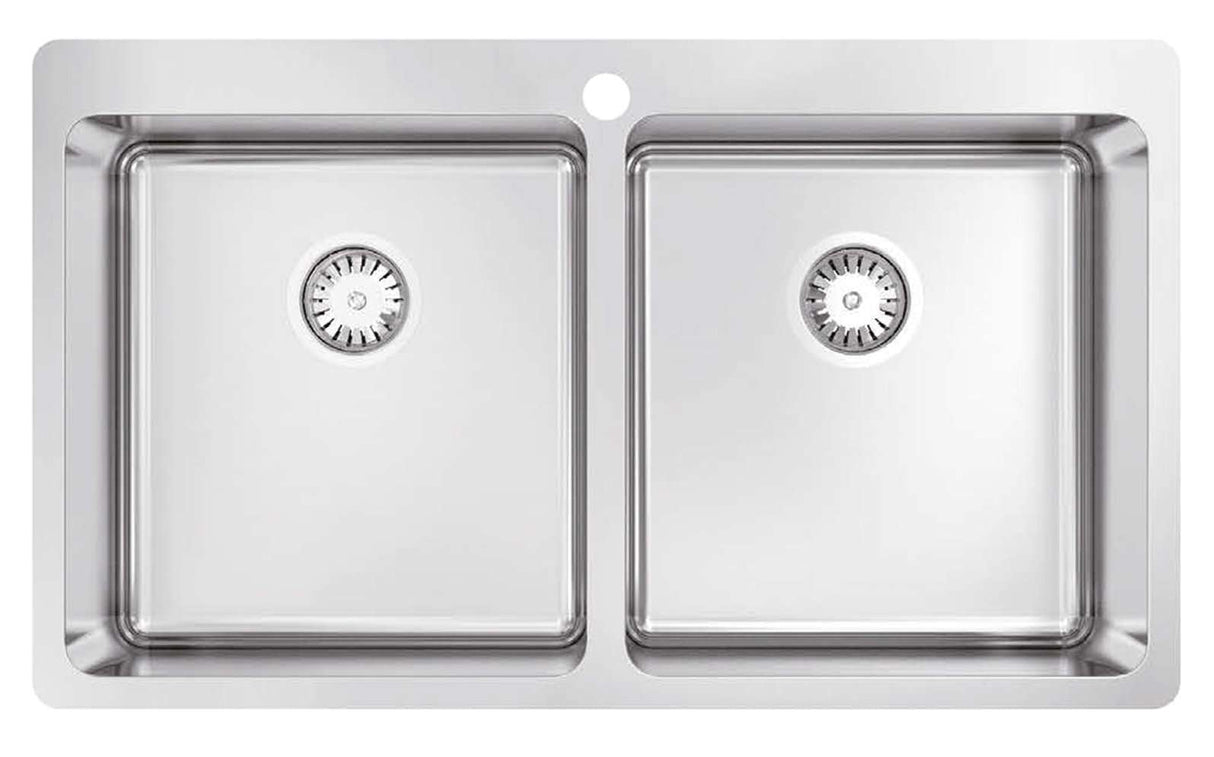 Abey The Double Leichardt Laundry Tub Inset Sink With Overflow LT45DB