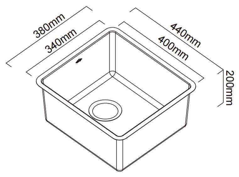 Abey Lucia Single Bowl Inset/Undermount Sink LUA100