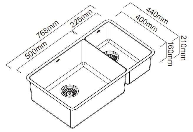 Abey Lucia 1 & 3/4 Undermount/Inset Sink LUA221