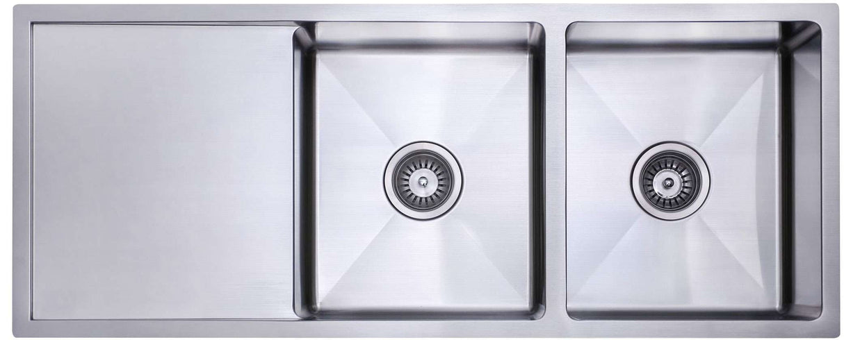 Modern National Handmade Double Bowl Inset/Undermount Sink M-S206B