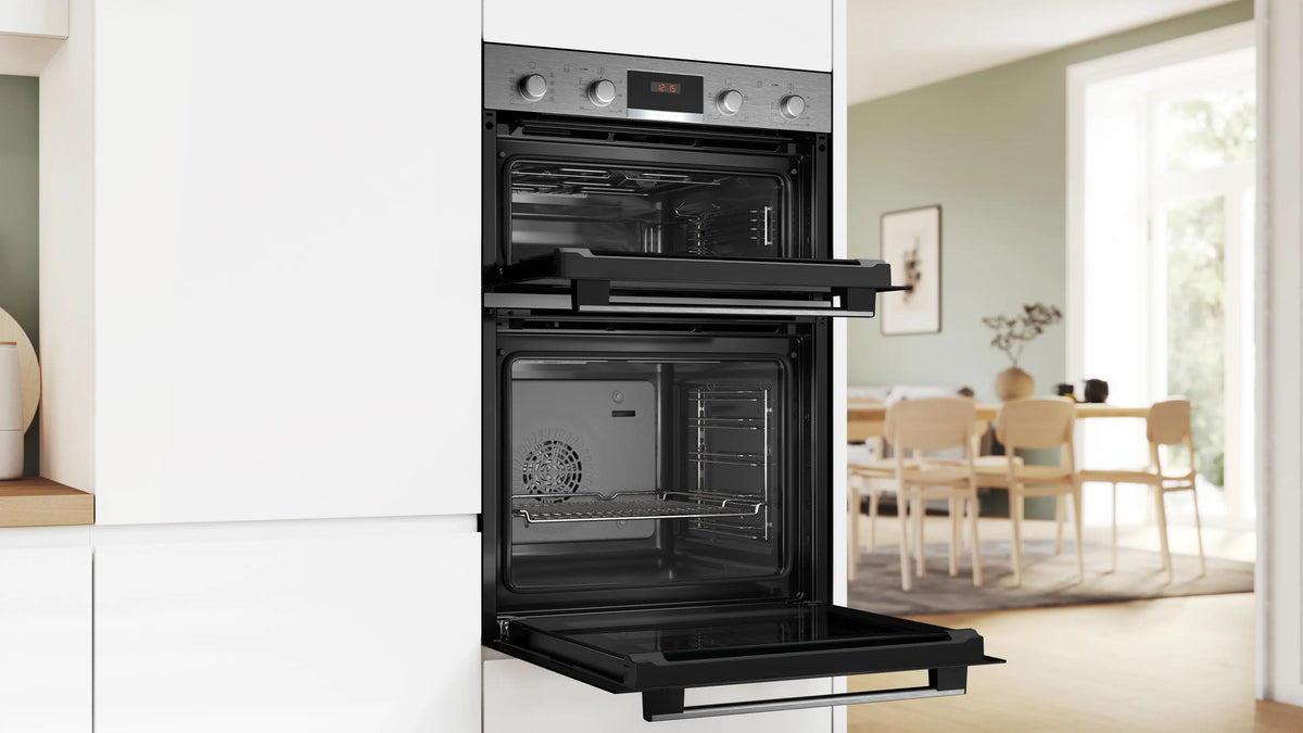 Bosch Series 4 60cm Multifunction Double Oven Stainless Steel MBA534BS3A
