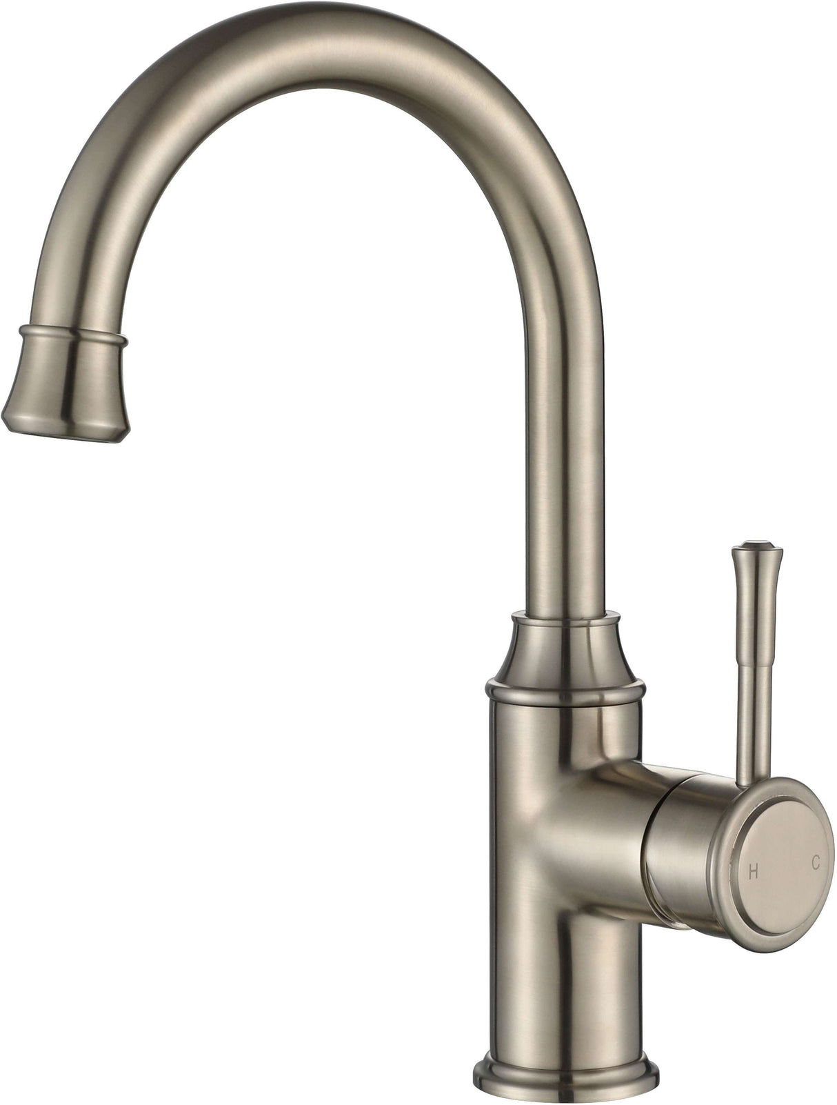 Modern National Montpellier Gooseneck High Rise Basin Mixer Tap MON002BN