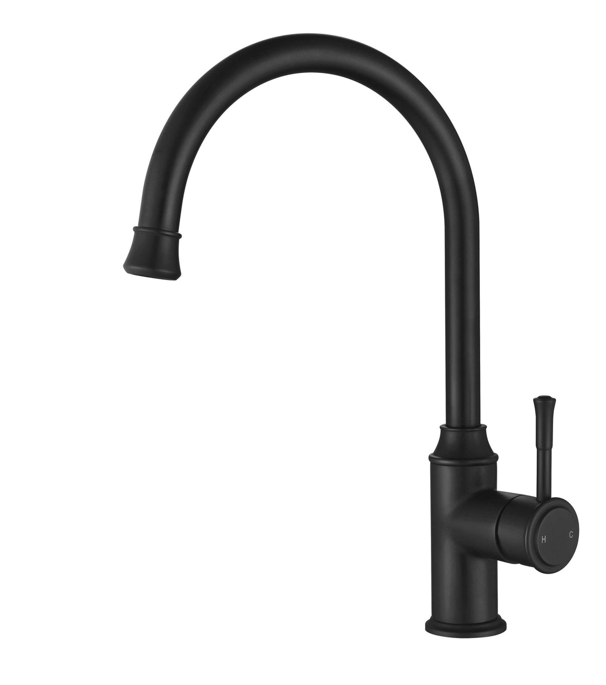Modern National Montpellier Gooseneck Kitchen Mixer Tap MON004BK