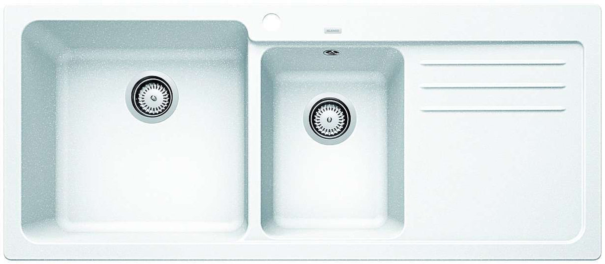 Blanco 1 & 1/2 White Double Inset Granite Sink With Drainer NAYA8SWK5 526835