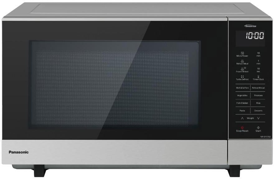 Panasonic 27L 1000W Inverter Flatbed Microwave Silver NN-SF57QSQPQ
