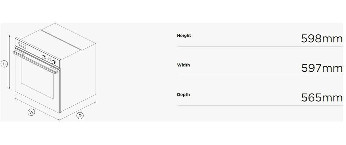 Fisher & Paykel 60cm Contemporary Built-In Wall Oven Black OB60SC7CEB1