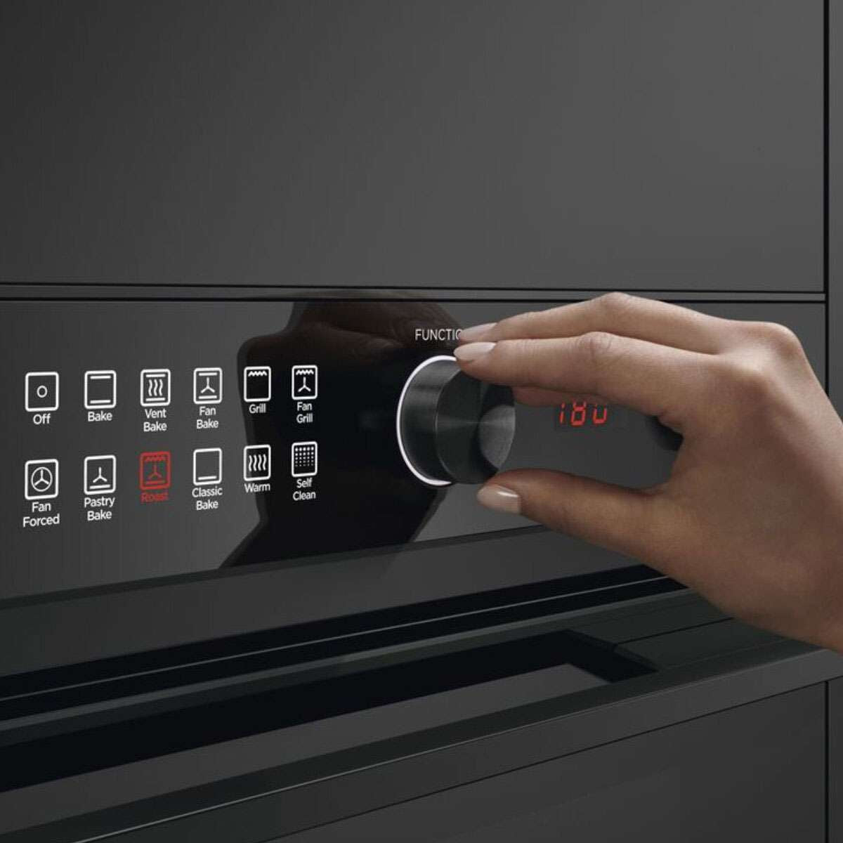 Fisher & Paykel 60cm Pyrolytic Contemporary Built-In Oven Black OB60SC7CEPB1