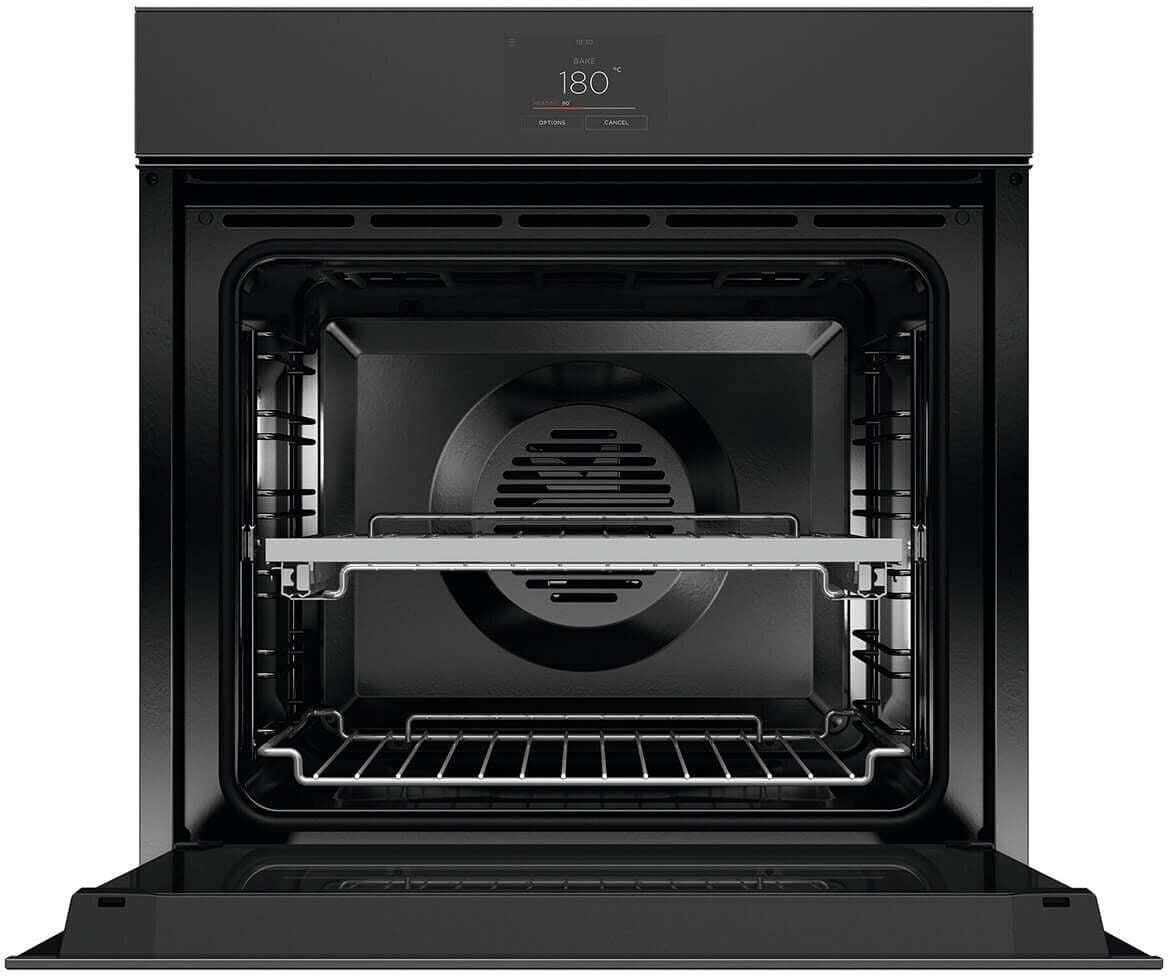 Fisher & Paykel 60cm Minimal Handleless Pyrolytic Oven Black OB60SMPTNB1