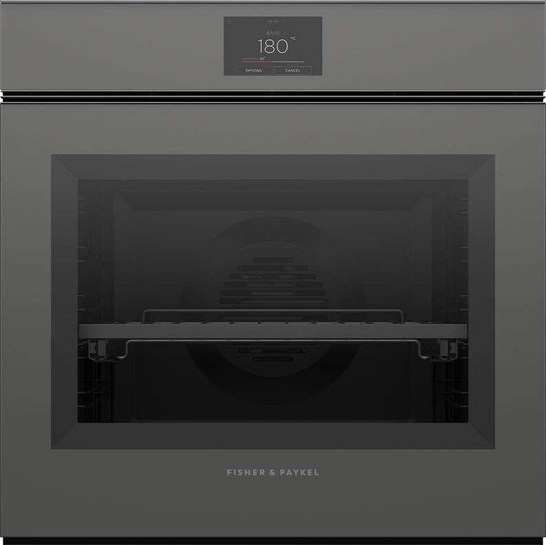 Fisher & Paykel 60cm Minimal Handleless Pyrolytic Oven Grey OB60SMPTNG1