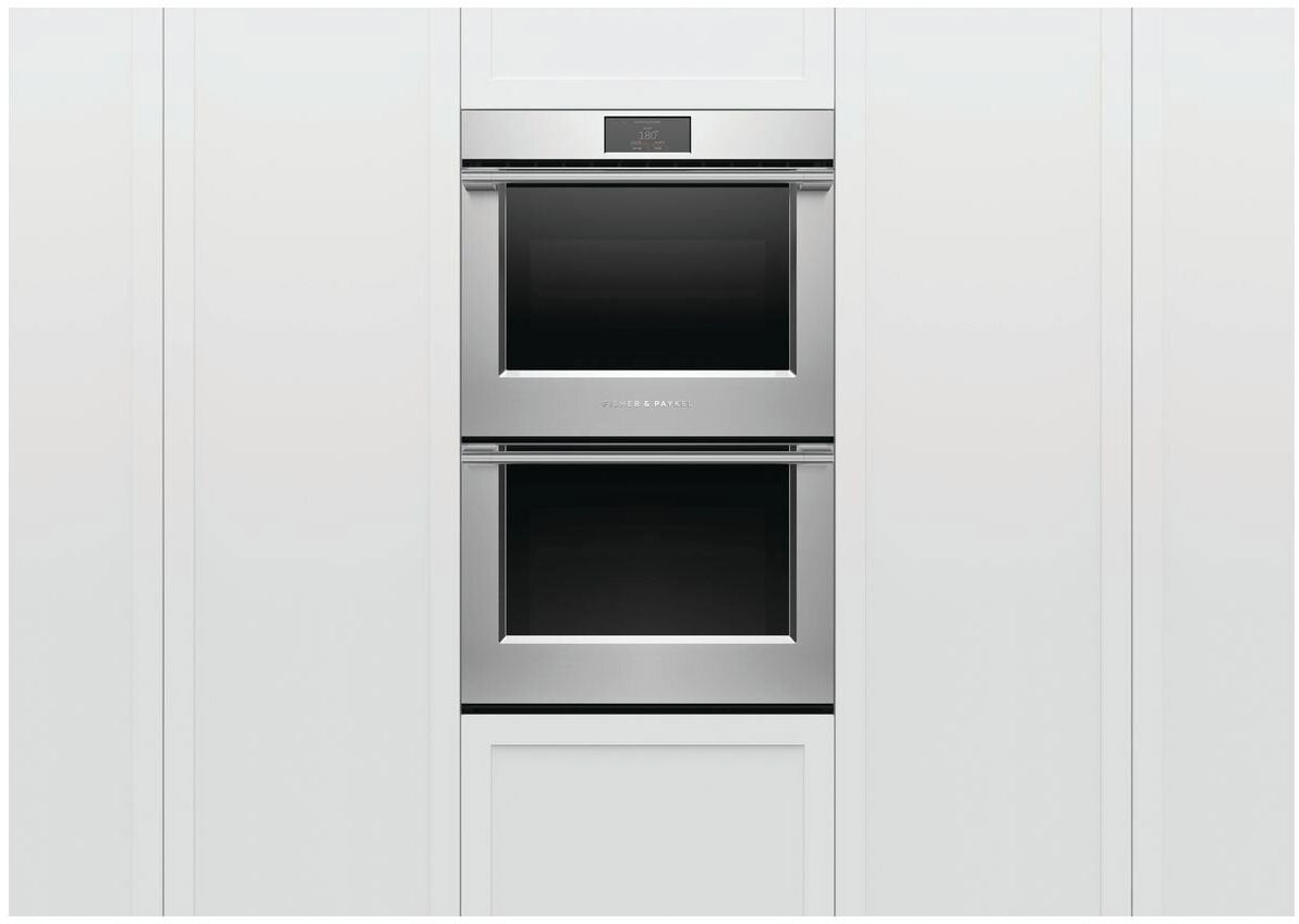 Fisher & Paykel 76cm Self Cleaning Built-In Double Wall Oven OB76DPPTX1