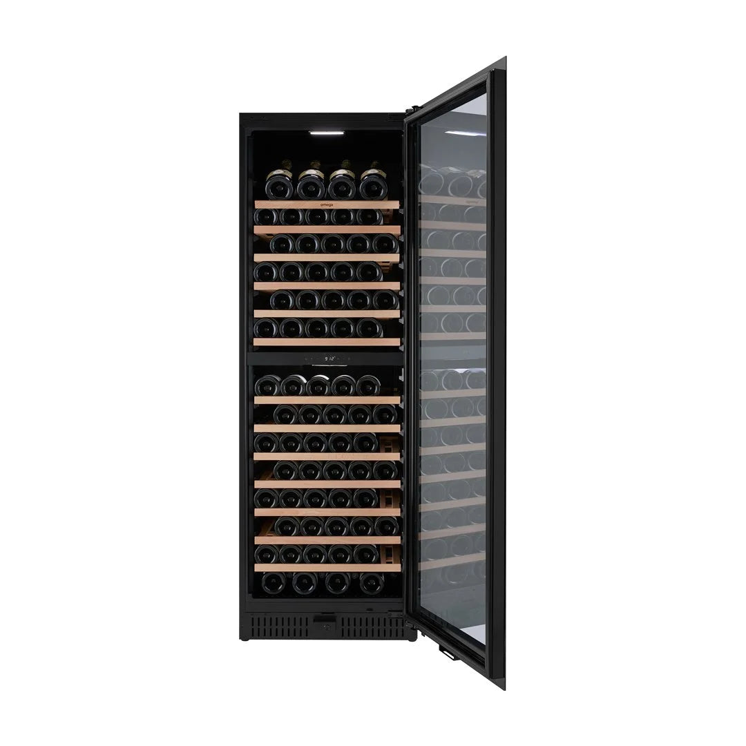 Omega 430L 169 Bottle Dual Zone Wine Cabinet OCW166SB